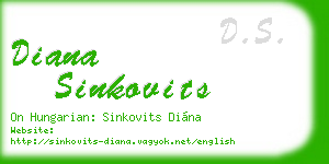 diana sinkovits business card